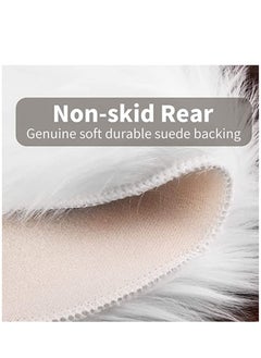 Captaintech 2Pcs 12 Inches Faux Fur Rug Small White Fur Rug - Round Chair Cushions - White Fluffy Rug for Photographing Background of Jewellery, Small Size, Decorate, Environmental Protection  - Image 5
