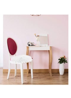 Captaintech 2Pcs 12 Inches Faux Fur Rug Small White Fur Rug - Round Chair Cushions - White Fluffy Rug for Photographing Background of Jewellery, Small Size, Decorate, Environmental Protection  - Image 4