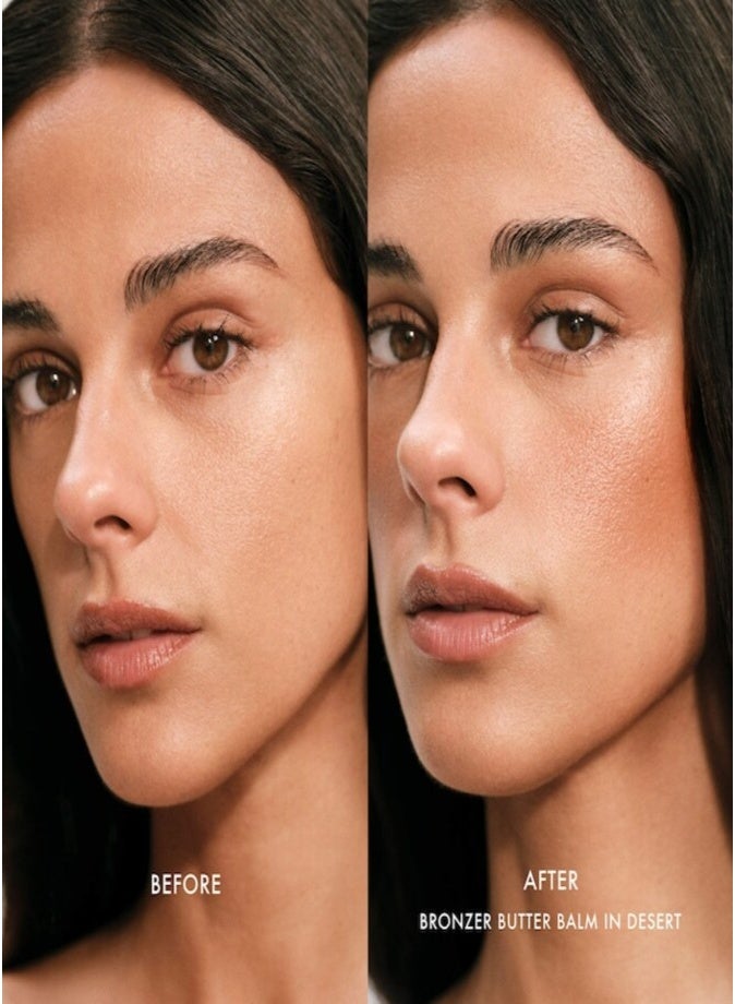 Summer Fridays Bronzer Butter Balm Sculpting Cream Bronzer with Ceramides 5g Desert | Hydrating Cream Bronzer for Natural Sun-Kissed Glow - Image 2