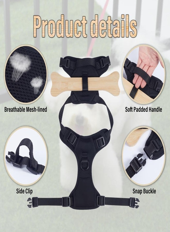 MFC® Harness + Wooden Bone (Fixed) for Small Dogs or Puppies | Prevents your Pet from Escaping through The openings in The Fence | Fence Blockers for Dogs| Puppy Bumpers.(Small), Black - Image 3