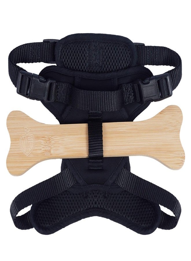 MFC® Harness + Wooden Bone (Fixed) for Small Dogs or Puppies | Prevents your Pet from Escaping through The openings in The Fence | Fence Blockers for Dogs| Puppy Bumpers.(Small), Black - Image 5