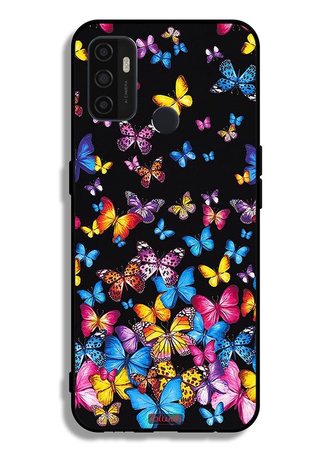 Tolwak Oppo A53s Protective Case Cover Colorful Butterflies - Image 2