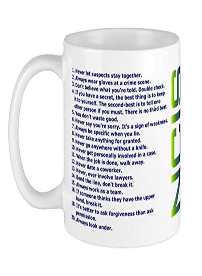 BSM Official Gibbs Rules 11oz Coffee Mug Cup Tea NCIS Mugs New Version ) Gift For All Occasions - Christmas, Birthday, Father's Day, Mother's Day, Anniversary, Valentine's Day Gift Exchange - Image 1
