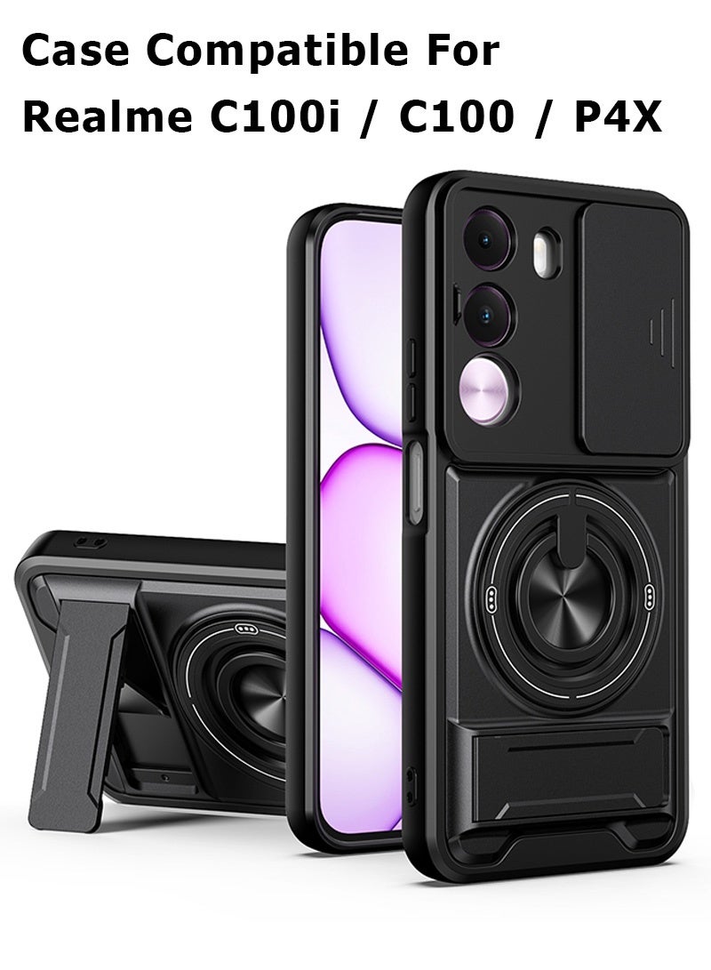 Case For Realme C100i / C100x , 2 in 1 Heavy Duty Stand Case - Image 1
