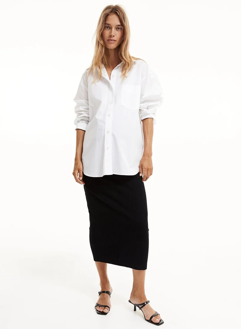 H&M Ribbed High Waist Skirt