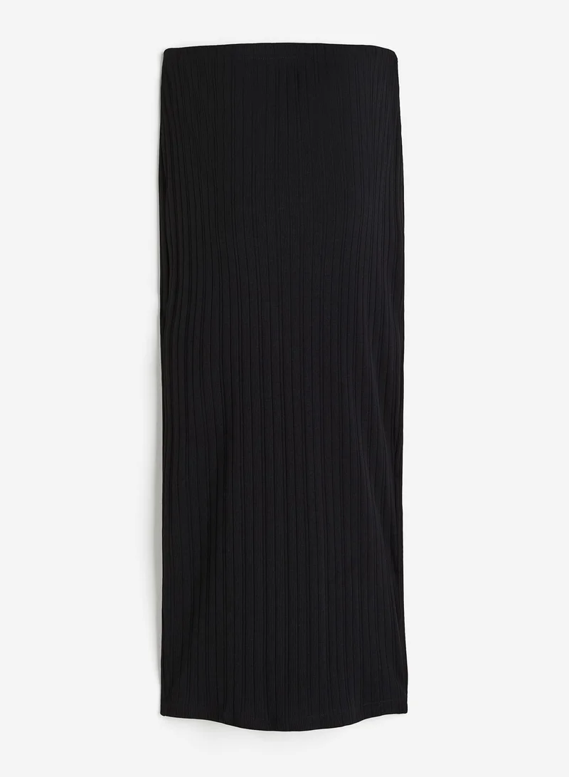 H&M Ribbed High Waist Skirt