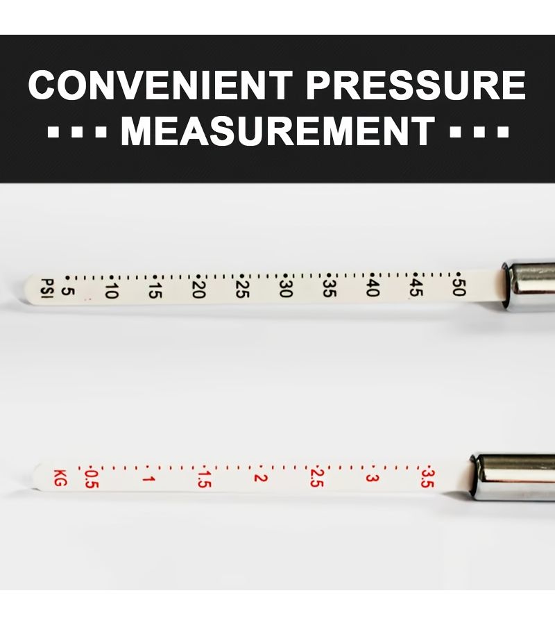 مقياس ضغط الإطارات قلمي 5-50 PSI برأس مزدوج عالي الدقة لأدوات السيارة (قطعة واحدة) - Image 4