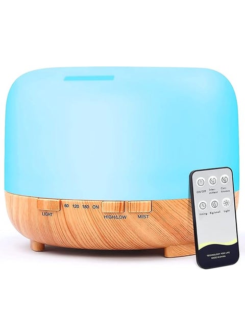 Upgraded Essential Oil Diffuser 500Ml Ultrasonic Aromatherapy Air Vaporizer With 7 Color Lights And 4 Timer Fragrant Oil Cool Mist Humidifier With Auto Shut Off Function For Home Office
