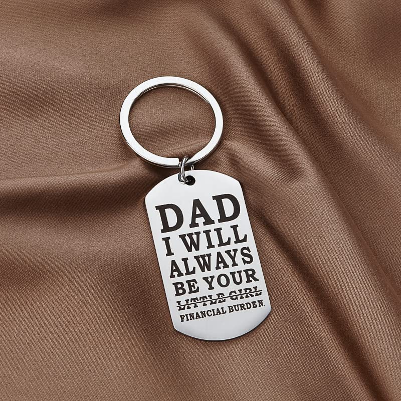 yaozeio Dad Gifts from Daughter Funny Mens Fathers Day Birthday Gifts Keychain from Daughter Daddy Birthday Gifts - Image 2