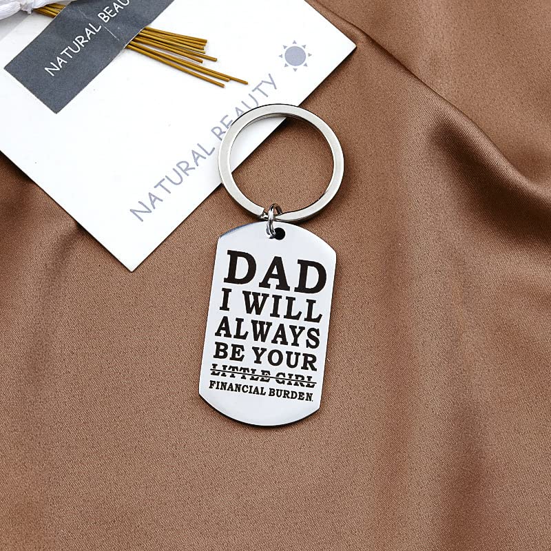 yaozeio Dad Gifts from Daughter Funny Mens Fathers Day Birthday Gifts Keychain from Daughter Daddy Birthday Gifts - Image 3