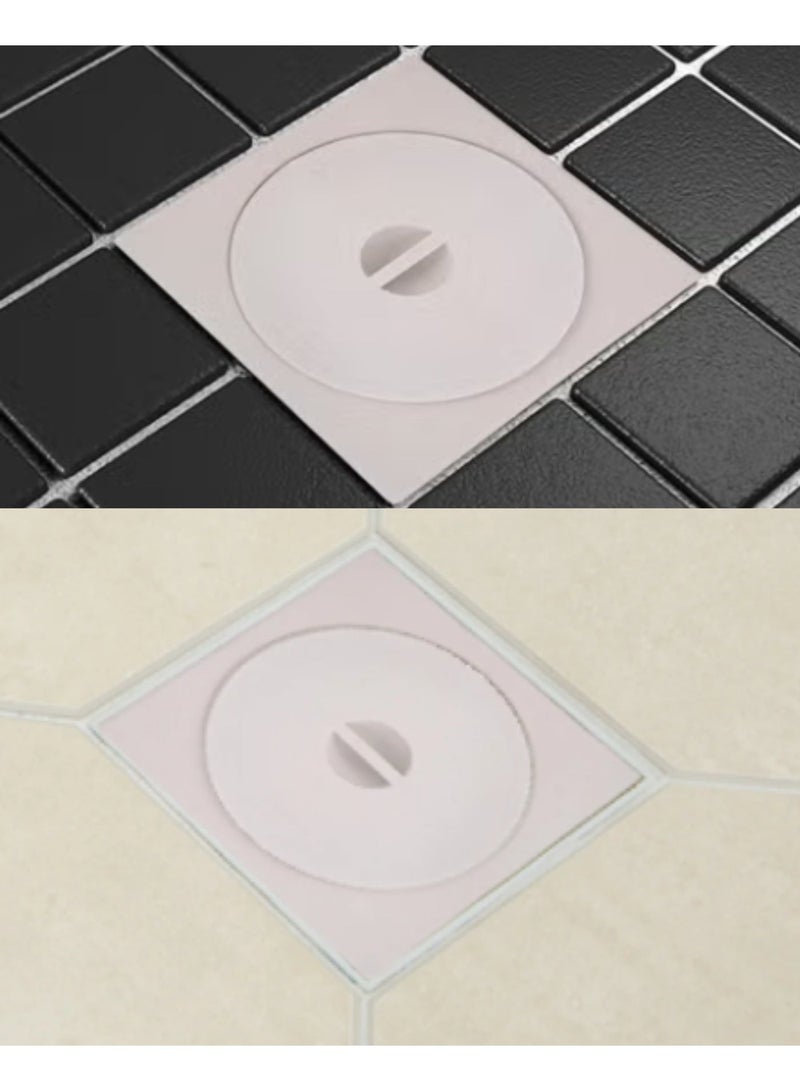 Plastic Floor Drain – Flat Tile Insert Drain with Anti-Clog Strainer, Secure Lid & Hygienic Surface – Ideal for Bathrooms, Kitchens, Showers & Outdoor Use 15 x 15cm White - Image 5