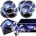 OULUN Wolf Birthday Party Tableware Set20 Plates and 20 Napkins and Tablecloth 86 x 51 Wolf Animal Party Decorate Supplies - Image 2