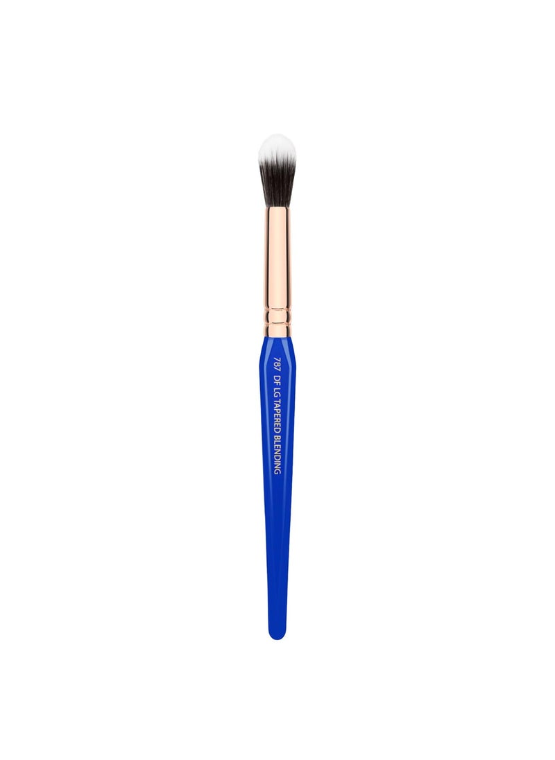 Bdellium Tools Bdellium Tools Professional Makeup Brush - Golden Triangle Series 787 Duet Fibre Large Tapered Blending - With All Vegan and Soft Synthetic Fibers, For Controlled Lightweight Application (Blue, 1pc) 