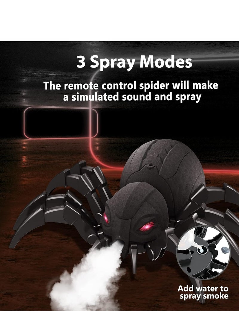 "Remote Control Spider Toy - Realistic RC Spider with Music, LED Lights, and Easy Remote for Kids"
