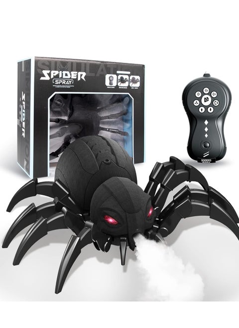 "Remote Control Spider Toy - Realistic RC Spider with Music, LED Lights, and Easy Remote for Kids"