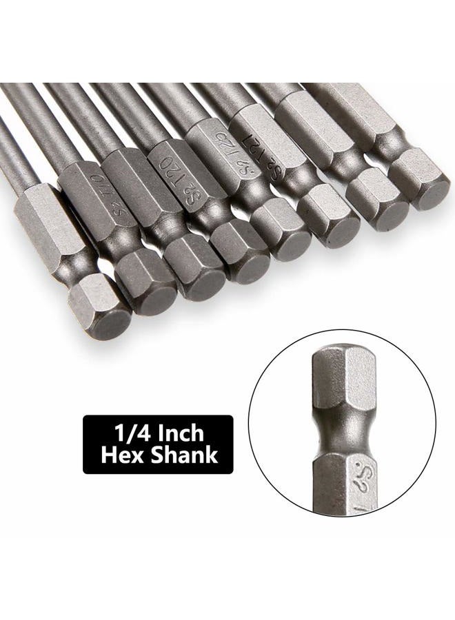 Saipor 8 Pieces 1/4 Inch Hex Shank Torx Security Head Screw Driver Bit Magnetic Star S2 Steel Screwdriver Set Bits T8-T40 150mm/6 Inch Long - Image 4