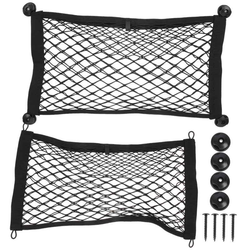 2 Pcs Car Trunk Mesh Organizer Storage Net For SUV Truck Groceries Gear And Tools - Image 2