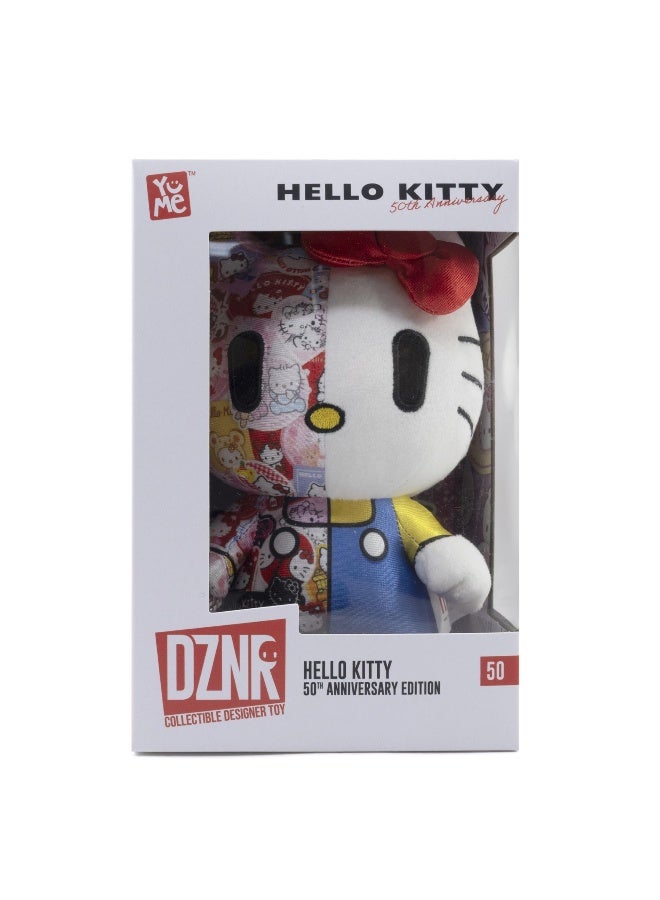 YuMe DZNR Sanrio Hello Kitty 50th Anniversary Hello Kitty Plush Toy (18 cm) - Image 2