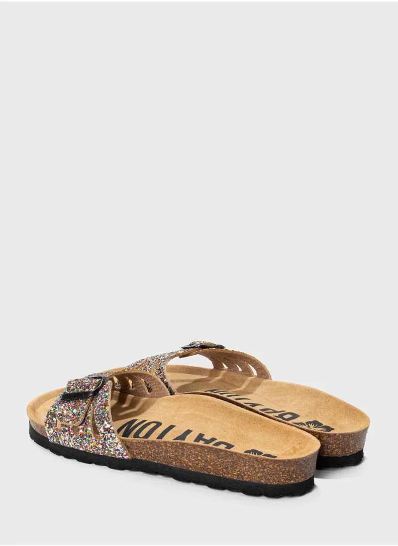 BAYTON Athena One Strap Flat Sandals