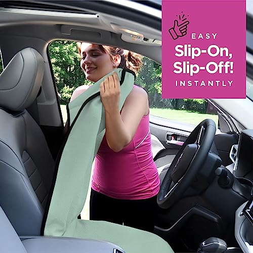 lebogner Waterproof Seat Cover, Sweating Towel for Post Gym Workout, Running, Swimming, Beach and Hiking, Universal Fit Anti-Slip Seat Protector for Cars, SUVs and Trucks, Machine Washable, Mint Green - Image 4