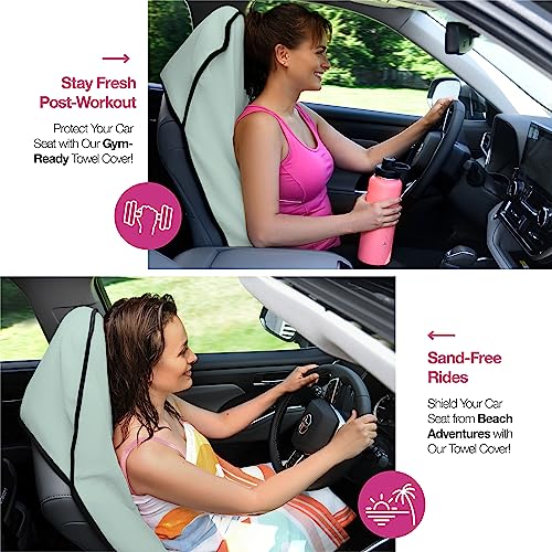 lebogner Waterproof Seat Cover, Sweating Towel for Post Gym Workout, Running, Swimming, Beach and Hiking, Universal Fit Anti-Slip Seat Protector for Cars, SUVs and Trucks, Machine Washable, Mint Green - Image 3