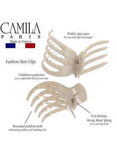 CAMILA Amila Paris Cp3539 French Hair Clip For Women Hair Side Clips 2.5 Inch Girls Hair Claw Clips Jaw Fashion Durable Styling Hair Accessories For Women Strong Hold No Slip Grip Made In France  - Image 3