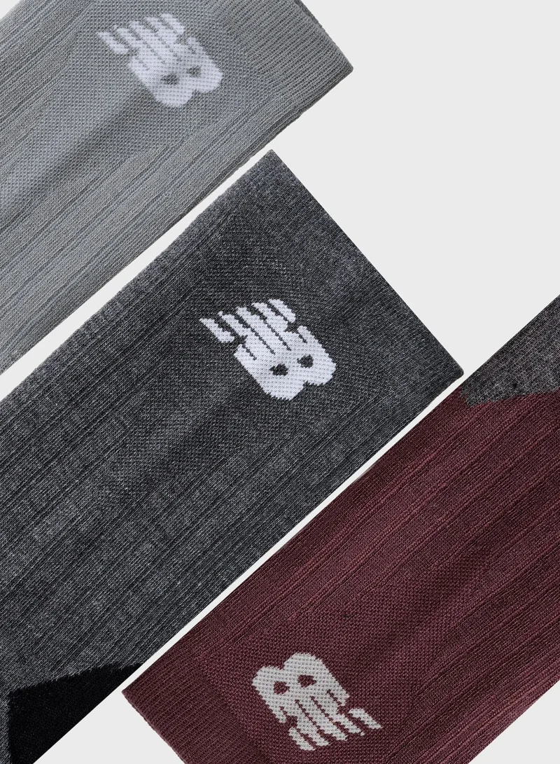 New Balance 3 Pack Running Repreve Midcalf Socks