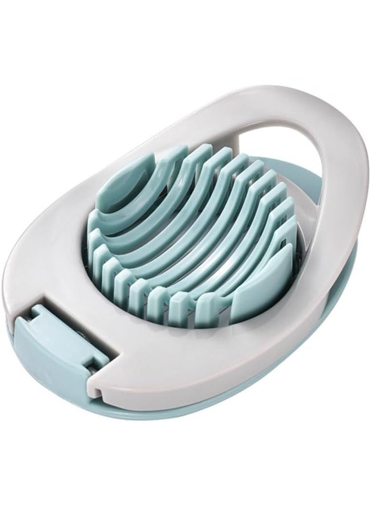 SUNSAR Egg Slicer with Stainless Steel Wire Egg Slicer,Multifunctional Egg Cutter,Heavy Duty Egg Cutter with Sharp Wire for Evenly Slicing Boiled Eggs Ham Banana and Strawberry (Green) - Image 1