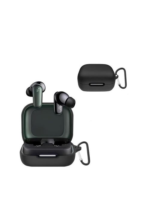 Anker Soundcore R50i NC/Anker P30i Case Cover, Soft Silicone Shockproof Protective Case Wireless Earbuds with Carabiner, Front LED Visible
