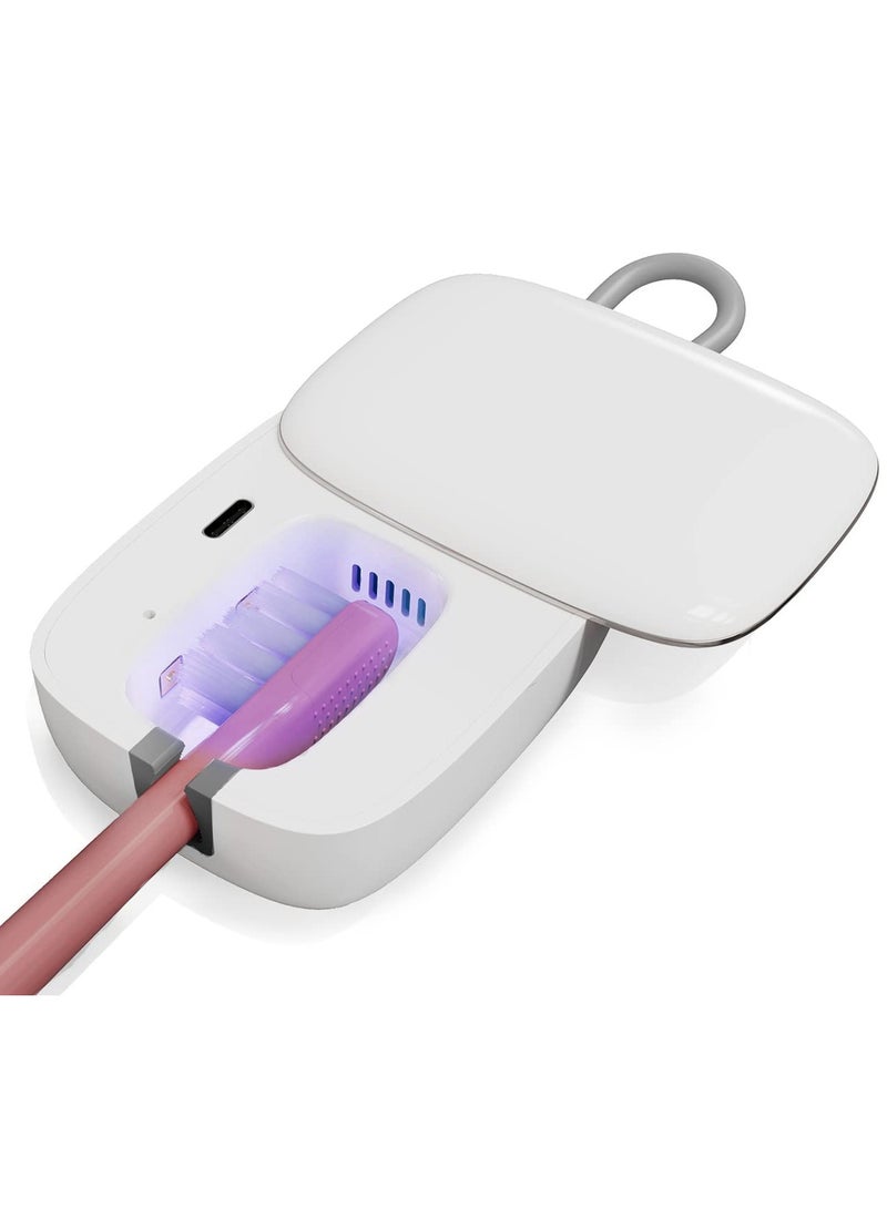 SOLARAE Portable Smart Travel Toothbrush Sanitizer Box - Effective Antibacterial Solution for Oral Health, Ideal for Bathroom and Travel (White) - Image 5
