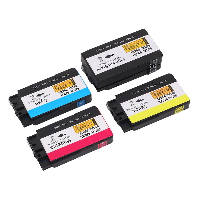 4Pcs Ink Cartridges Combo Pack Replacement Black Cyan Magenta Yellow for OfficeJet 8702 952 953 954 955XL Printer - Image 2