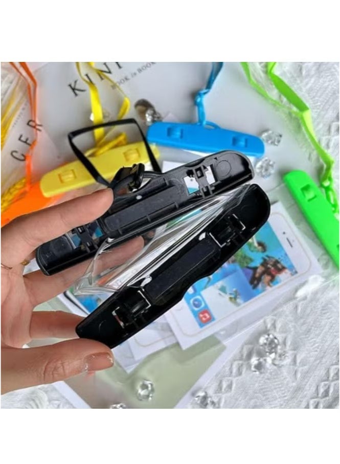 Waterproof Phone Case – Transparent, Floating, for Mobile, Credit Cards, Wallet, and Passport (Orange)  - Image 2
