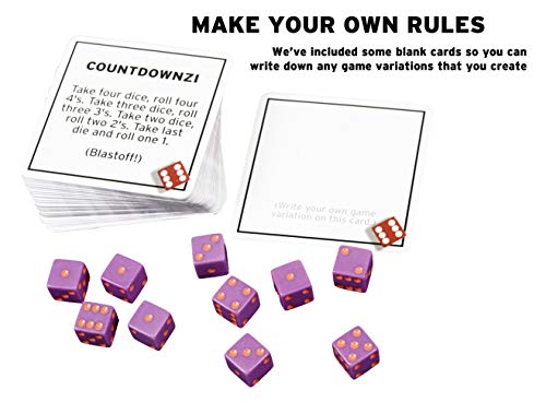 TENZI Dice Party Game Bundle with 77 Ways to Play A Fun, Fast Frenzy for The Whole Family - 4 Sets of 10 Colored Dice with Storage Tube - Colors May Vary - Image 4