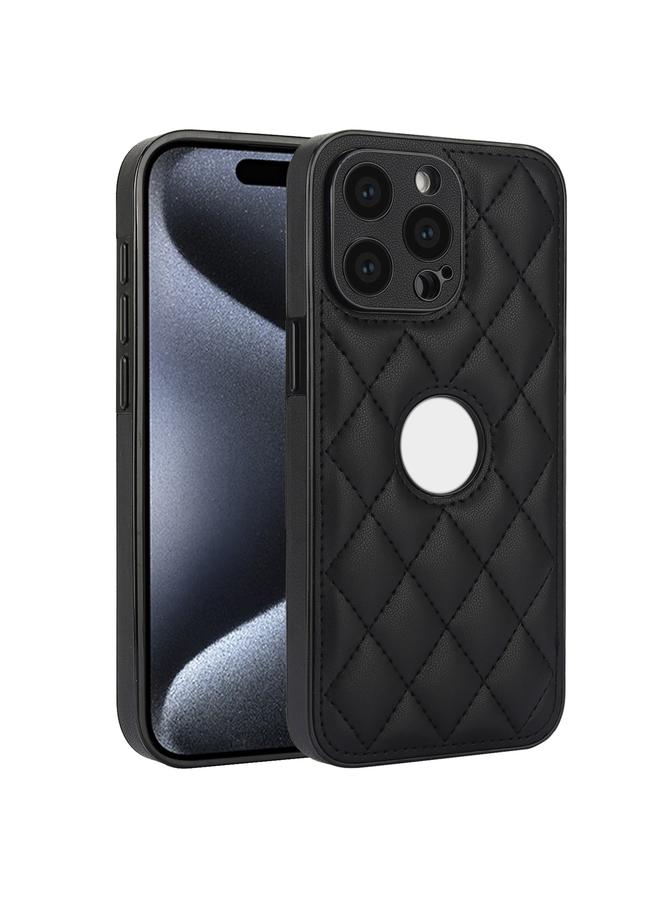 S-TOP Case For iPhone 15 Pro Max Rhombic Leather Back Cover Phone Case - Image 1