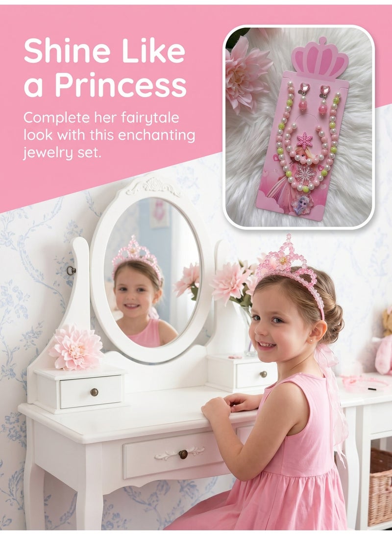 Princess Crown | Hairband | Girl's Toy Jewelry Set | Small Bonus Stickers | Birthday Gift for Children - Image 3
