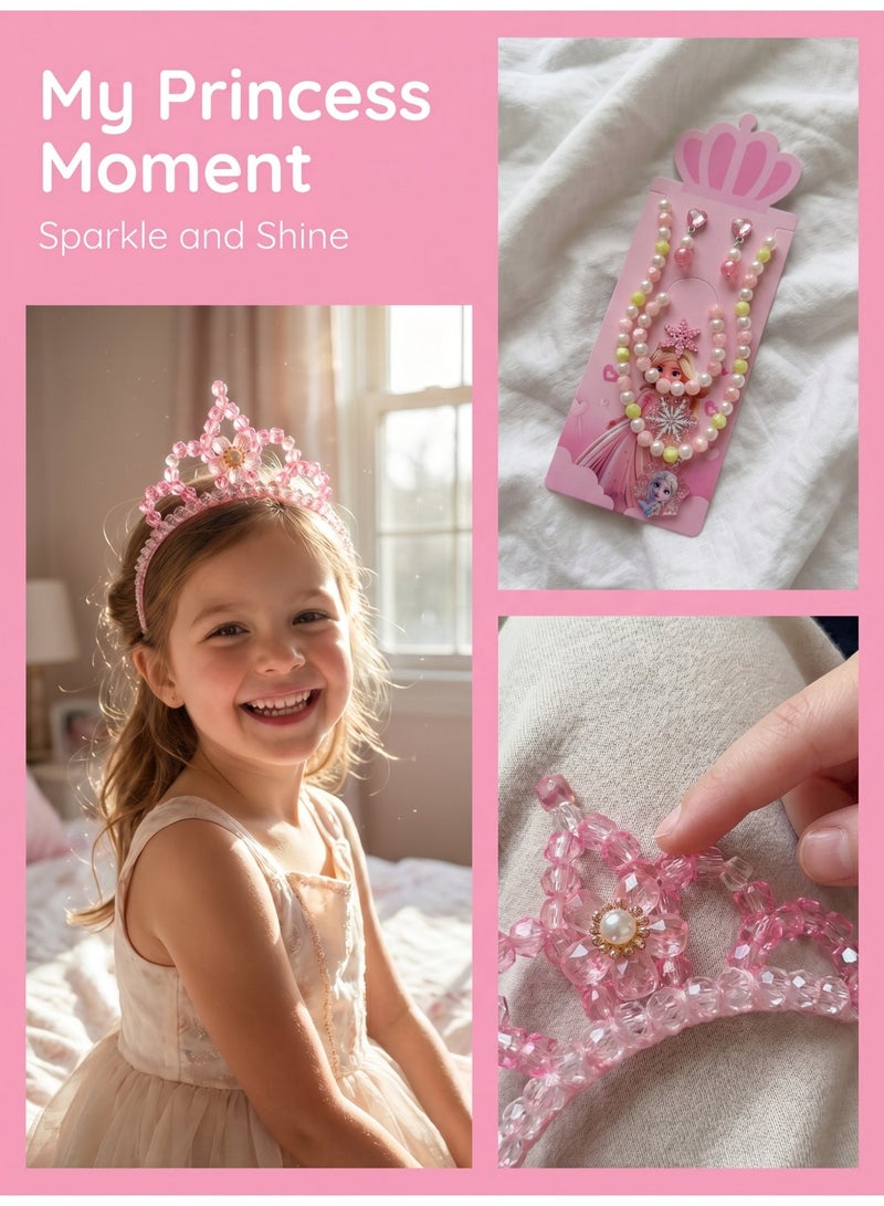 Princess Crown | Hairband | Girl's Toy Jewelry Set | Small Bonus Stickers | Birthday Gift for Children - Image 4