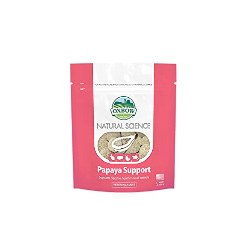 Oxbow Papaya Support, High Fiber Digestive Supplement for Rabbit & Guinea Pig, Made with Timothy Hay, Includes Papaya, Pineapple, Papain, & Bromelain, Made in USA, 1.16 oz Bag - Image 4