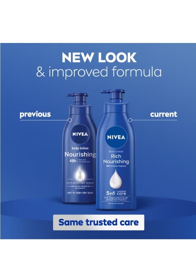 Nivea Moisture Rich Nourishing Body Lotion For Dry Skin 400ml - Image 3