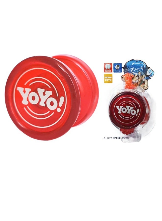 Transparent Solid Ghost Hand Yo-yo Thickened Plastic Yoyo Ball Competition Competitive Yo-yo Children's Toy Wholesale-Color:Solid Transparent Flat Yo-yo-yo-Red-Specifications:Default