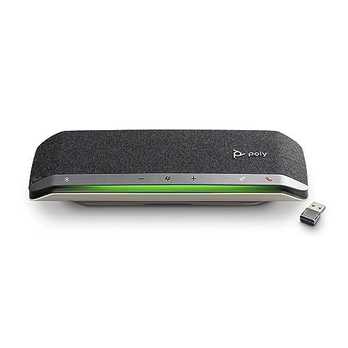 Poly Sync 40 Smart Speakerphone Plantronics Flexible Workspaces Connect to PCMac via BT700 Adapter and Smartphones via Bluetooth Works with Teams Zoom Amazon Exclusive - Image 1