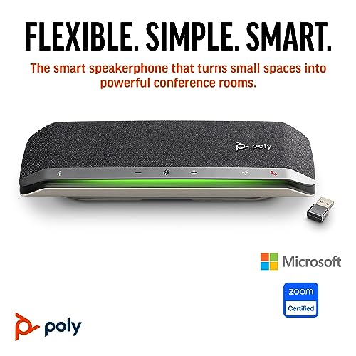 Poly Sync 40 Smart Speakerphone Plantronics Flexible Workspaces Connect to PCMac via BT700 Adapter and Smartphones via Bluetooth Works with Teams Zoom Amazon Exclusive - Image 3