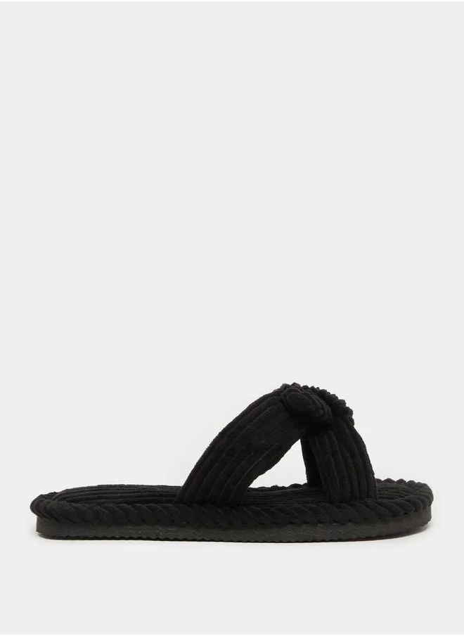 ستايلي Textured Knot Bedroom Slippers