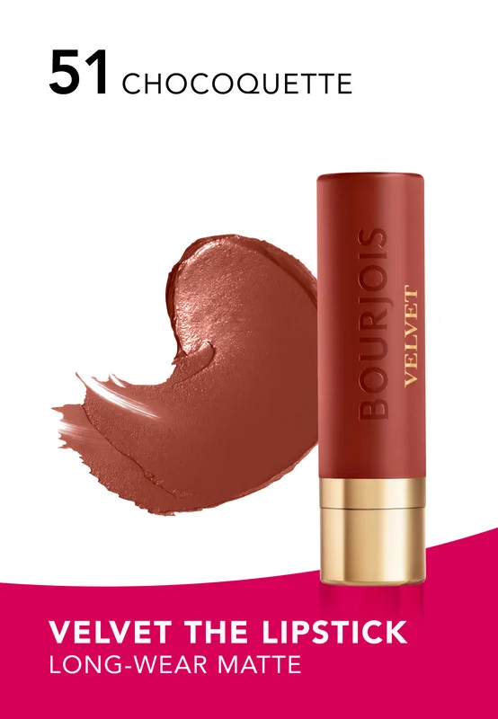 Bourjois Paris Velvet The Lipstick - 51 - Chocoquette, 2.4 g
