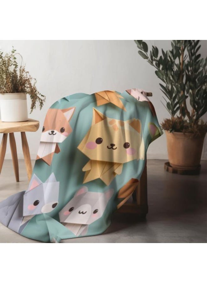 عام بطانية رقيقة من الفانيلا الكرتونية للأطفال والرضع (دافئة ومريحة، ومناسبة للنوم والألعاب) 70 سم * 100 سم - Image 4