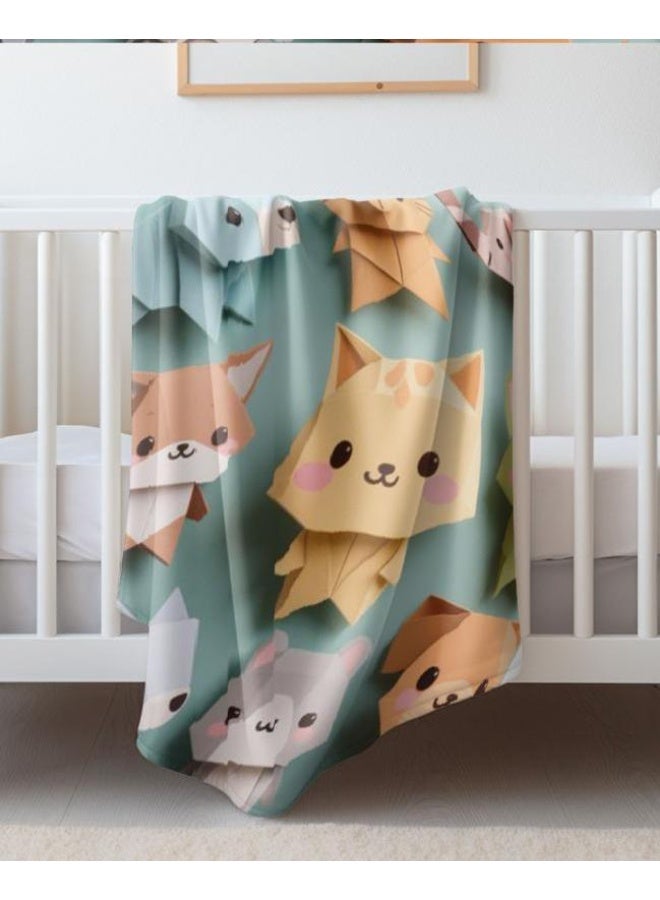 عام بطانية رقيقة من الفانيلا الكرتونية للأطفال والرضع (دافئة ومريحة، ومناسبة للنوم والألعاب) 70 سم * 100 سم - Image 2