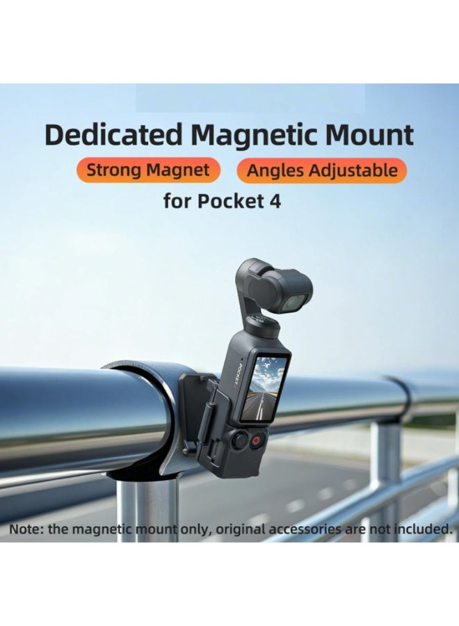 LBMT Magnetic Mount Stand Compatible with DJI Osmo Pocket 4,  Desktop Base Bracket Stand with 180° Adjustable, Pocket 4 Accessory - Image 2