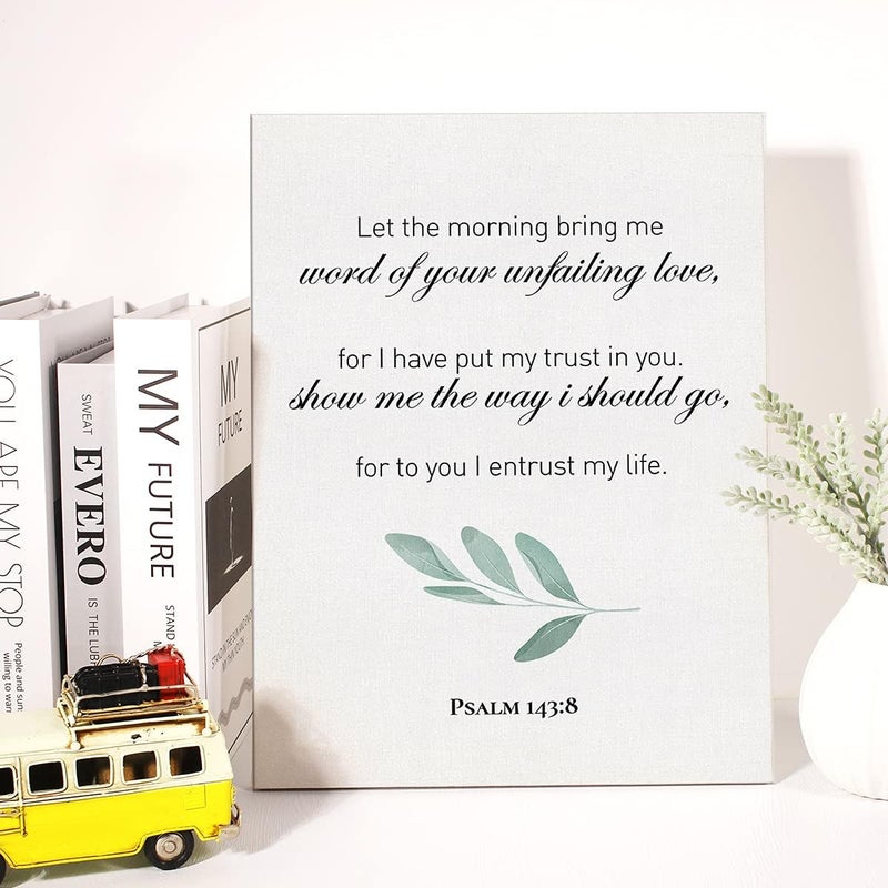 JerLoe Christian Canvas Wall Art - Psalm 143:8 - Image 4