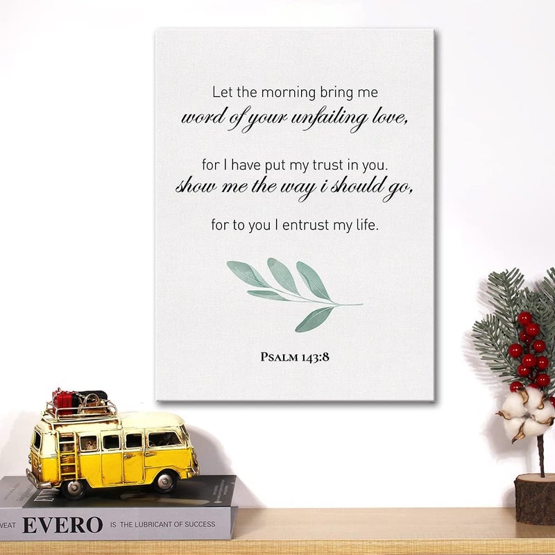 JerLoe Christian Canvas Wall Art - Psalm 143:8 - Image 5
