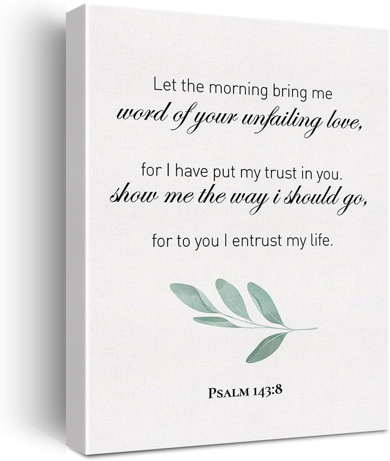 JerLoe Christian Canvas Wall Art - Psalm 143:8 - Image 1