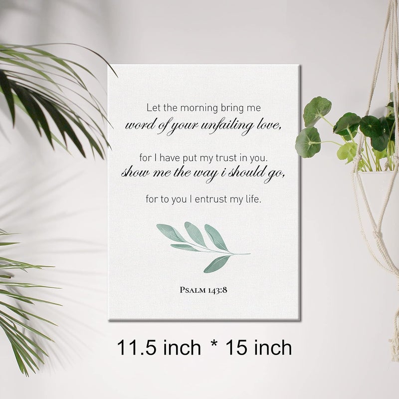 JerLoe Christian Canvas Wall Art - Psalm 143:8 - Image 2